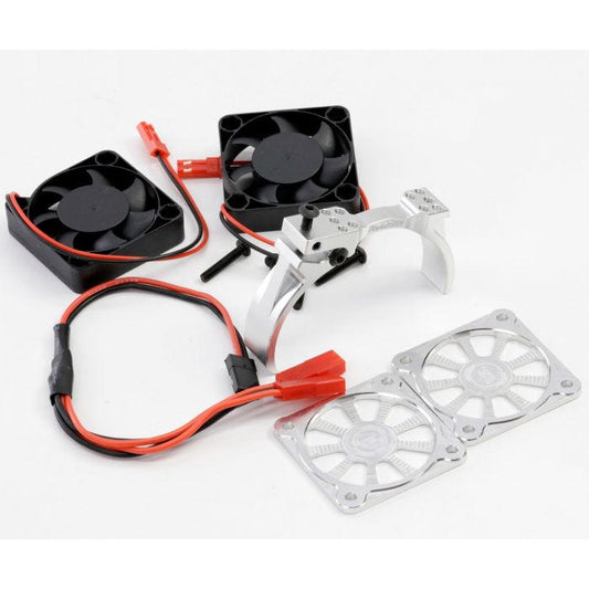 Image of 1/8 Aluminum Heatsink 40mm Dual High Speed Cooling Fans