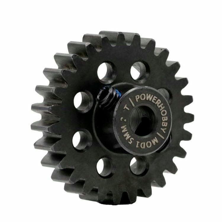 Image of Hardened Steel 24T MOD1 1M 5mm Bore Pinion Gear w/Grub Screws Power Hooby PH24T