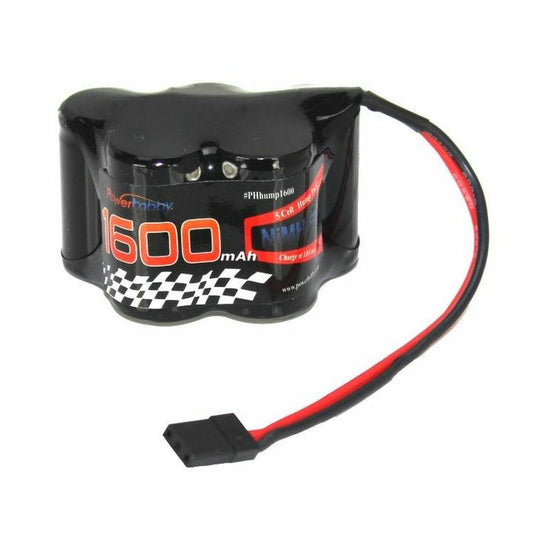 Image of Power Hobby 1600mAh 6V NiMH Hump (3+2) Receiver Battery Pack PHBPH4000 Universal
