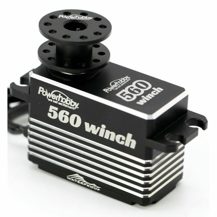 Image of Power Hobby 33kg 560 HV Waterproof Low Profile Brushless Winch Servo 