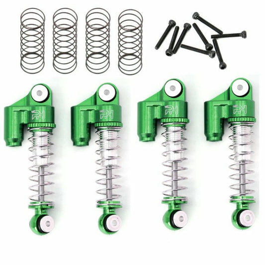 Image of Axial SCX24 Rock Crawler Green Alloy Shocks (4pcs) Power Hobby PHBPHSCX2401GREEN