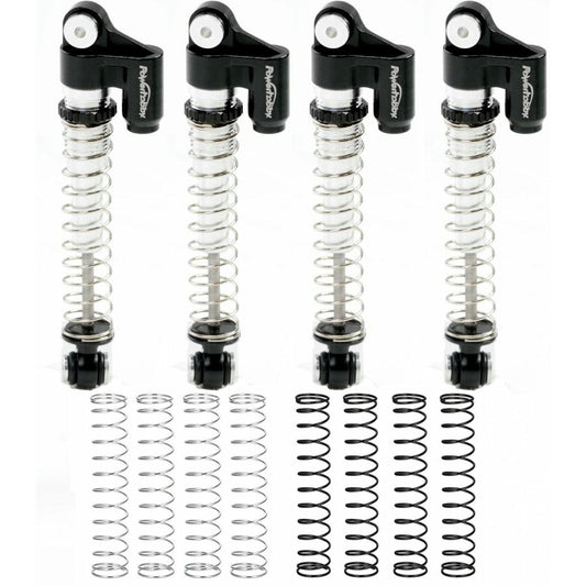 Image of 1/24th Micro Rock Crawler Black 48mnm Long Travel Threaded-Body Alloy Shocks 4pc