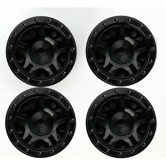 1.0 Axial SCX24 C10 Jeep Deadbolt Aluminum Beadlock Wheels, Black