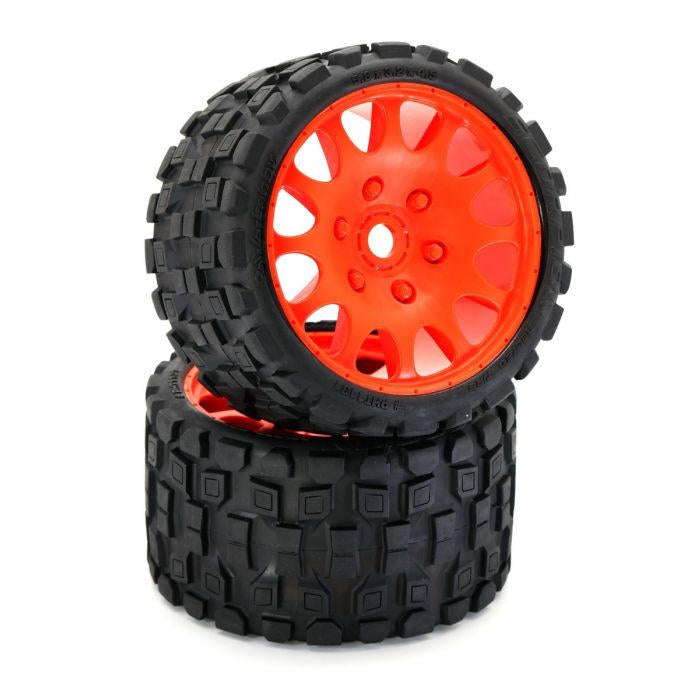 Image of Powerhobby Scorpion Belted Monster Truck Tires / Wheels w