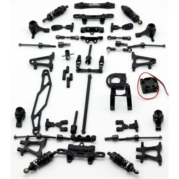 Image of Tamiya TT-02 Aluminum Upgrade Kit TT02 -Black