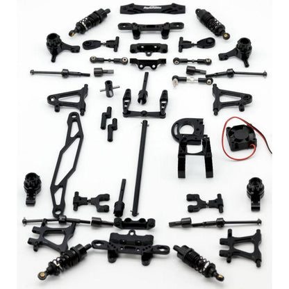 Image of Tamiya TT-02 Aluminum Upgrade Kit TT02 -Black