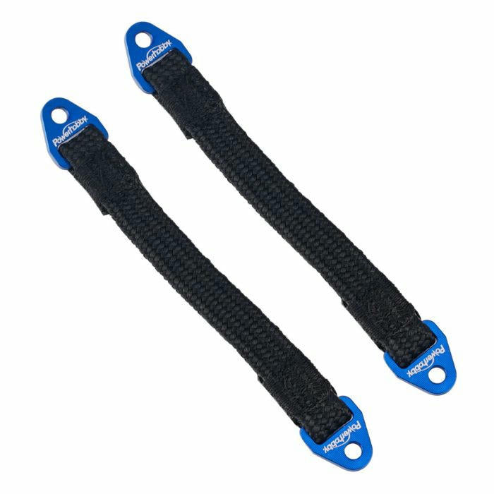 Image of Power HobbyRock Crawler Suspension Limit Straps (90mm) 2pcs Blue PHBSCX1015