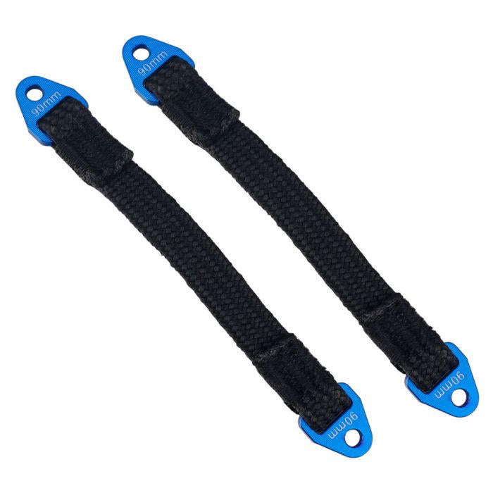 Image of Power HobbyRock Crawler Suspension Limit Straps (90mm) 2pcs Blue PHBSCX1015