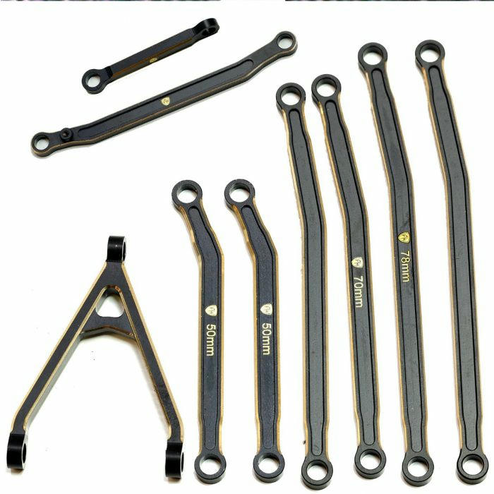 Image of Black Brass High-Clearance Linkage Set fits Axial SCX24 Gladiator PHBSCX24129