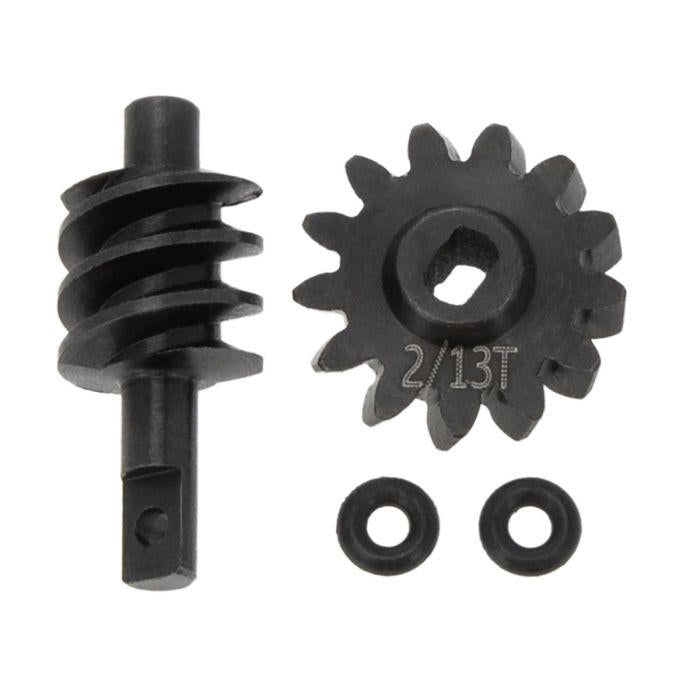 Image of Steel Overdrive Gears Diff Worm Set 2T/13T, Overdrive 23%