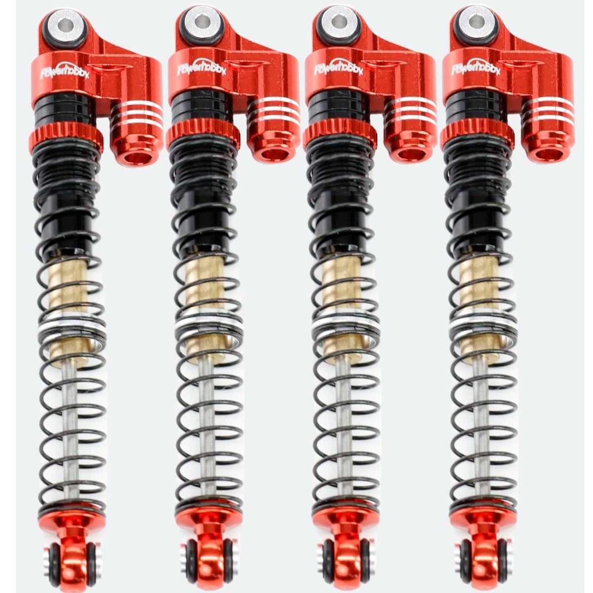 Image of 1/24 Aluminum 58mm Long Travel Shocks, Red, for Axial SCX24