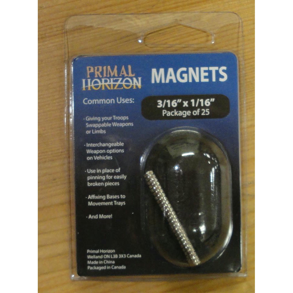 Image of Primal Horizons 3/16 x 1/16 Magnets Pack for Miniatures (25 magnets) PHZ004
