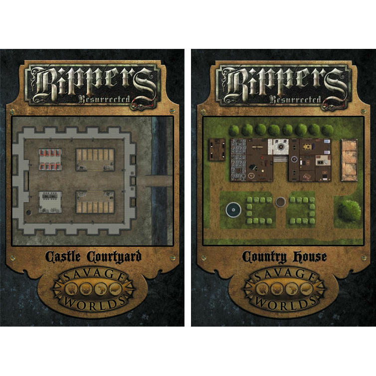 Image of Savage Worlds RPG Castle Courtyard / Country House Battle Map Role Playing Games