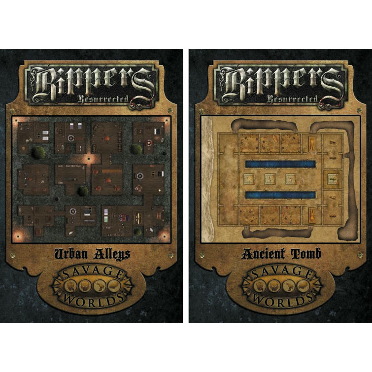 Image of Savage Worlds RPG Alleys/Ancient Tomb Battle Map w/1 Squares Role Playing Games