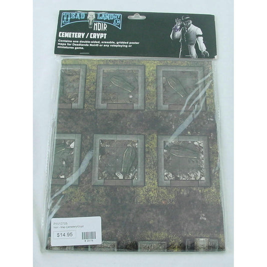 Image of Deadlands Noir Cemetery / Crypt Battle Map w/1 Squares for Role Playing Games