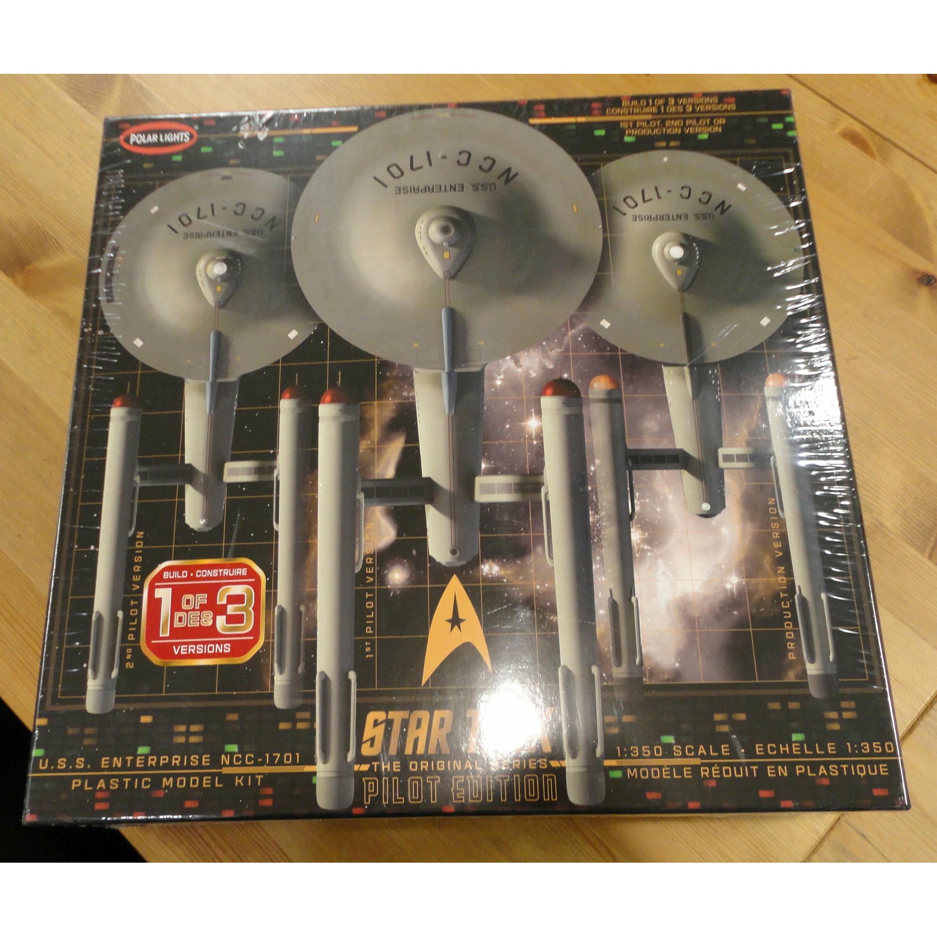 Image of Star Trek Pilot Edition Enterprise NCC-1701 1/350th Scale Model Kit PLL993M