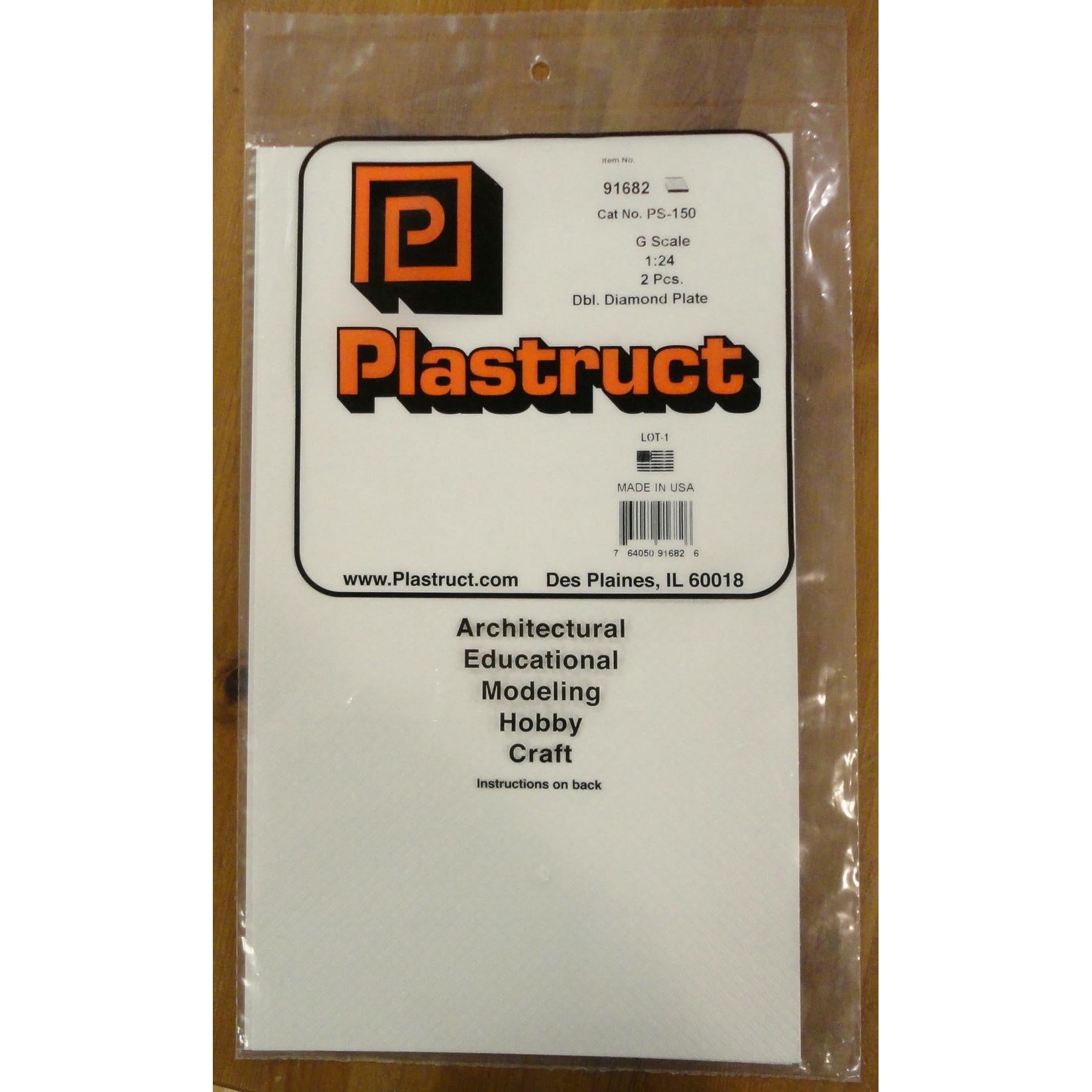 Image of Plastistruct Model Railroad G Scale PS-150 Double Diamond Plate (2pcs) PLS91682