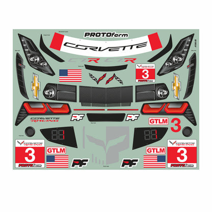 Image of PROTOform 1/8 GT On-Road Chevrolet Corvette C7-R Unpainted Body PRM154640 LWB