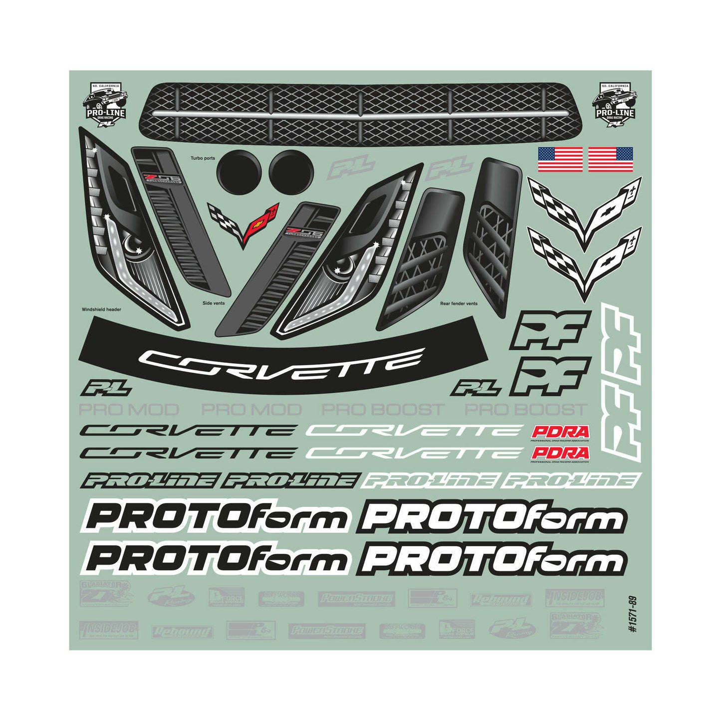 Image of PROTOform Chevrolet Corvette C7 Pro Mod SCT Drag Car Body (Unpainted) PRM157140