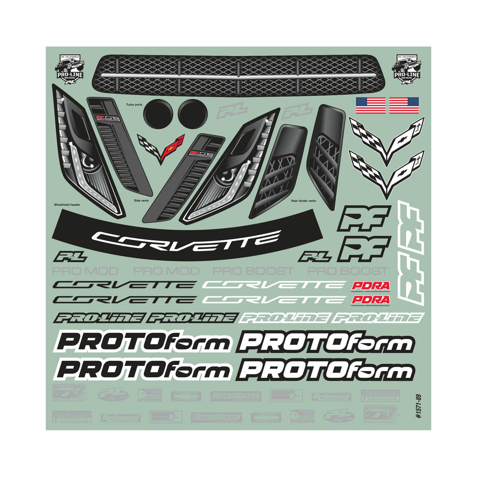 Image of PROTOform Chevrolet Corvette C7 Pro Mod SCT Drag Car Body (Unpainted) PRM157140