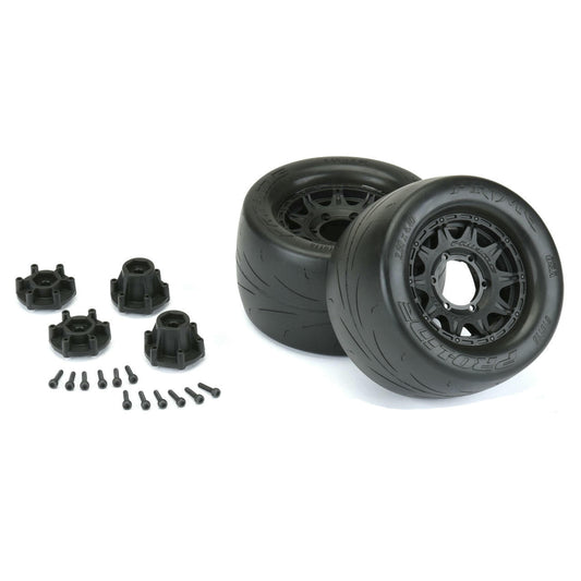 Image of Pro-Line Racing Prime 2.8 Stampede Front/Rear Tires/Raid Wheels 10116-10 12mm