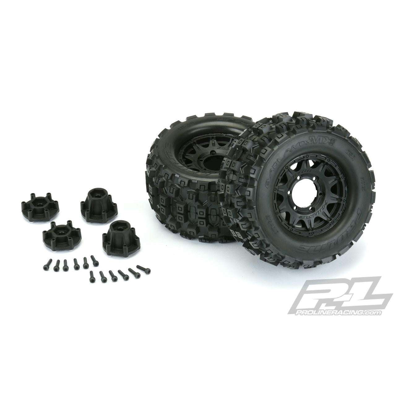Image of Traxxas Stampede 2WD/4x4 2.8 Badlands Tires w/Black Wheels PRO10125-10