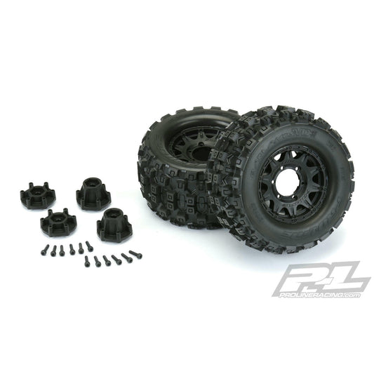 Image of Traxxas Stampede 2WD/4x4 2.8 Badlands Tires w/Black Wheels PRO10125-10