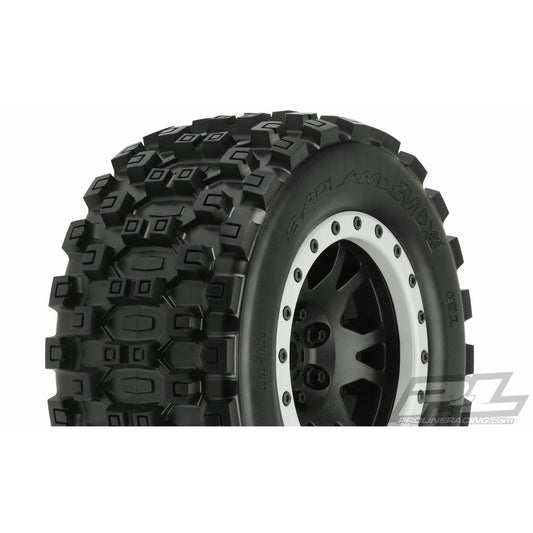 Image of Traxxas X-Maxx 4.3 Pro-Loc Impulse Wheels/Badlands All-T Tires w/Gray Rings 