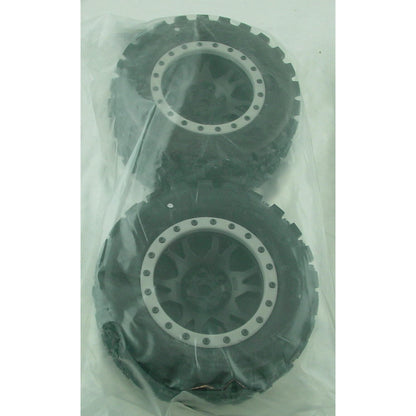Image of Traxxas X-Maxx 4.3 Pro-Loc Impulse Wheels/Badlands All-T Tires w/Gray Rings 
