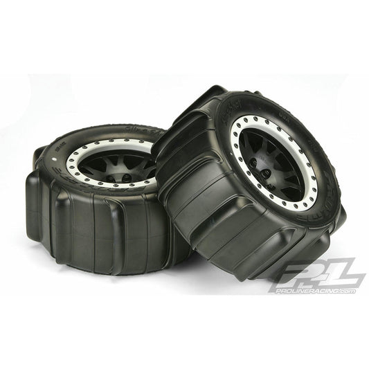 Image of 4.3 Pro-Loc Impulse Wheels/Slingshot Paddle Tires w/Gray Rings fits X-Maxx