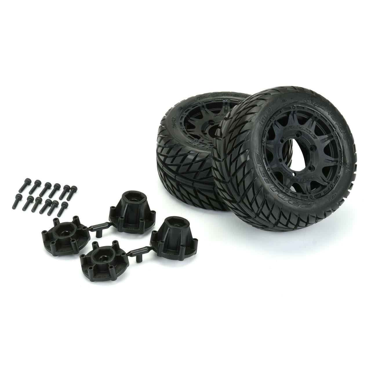 Image of Traxxas Stampede/Rustler Mounted LP 2.8 Street Fighter Tires w/Wheels 10161-10