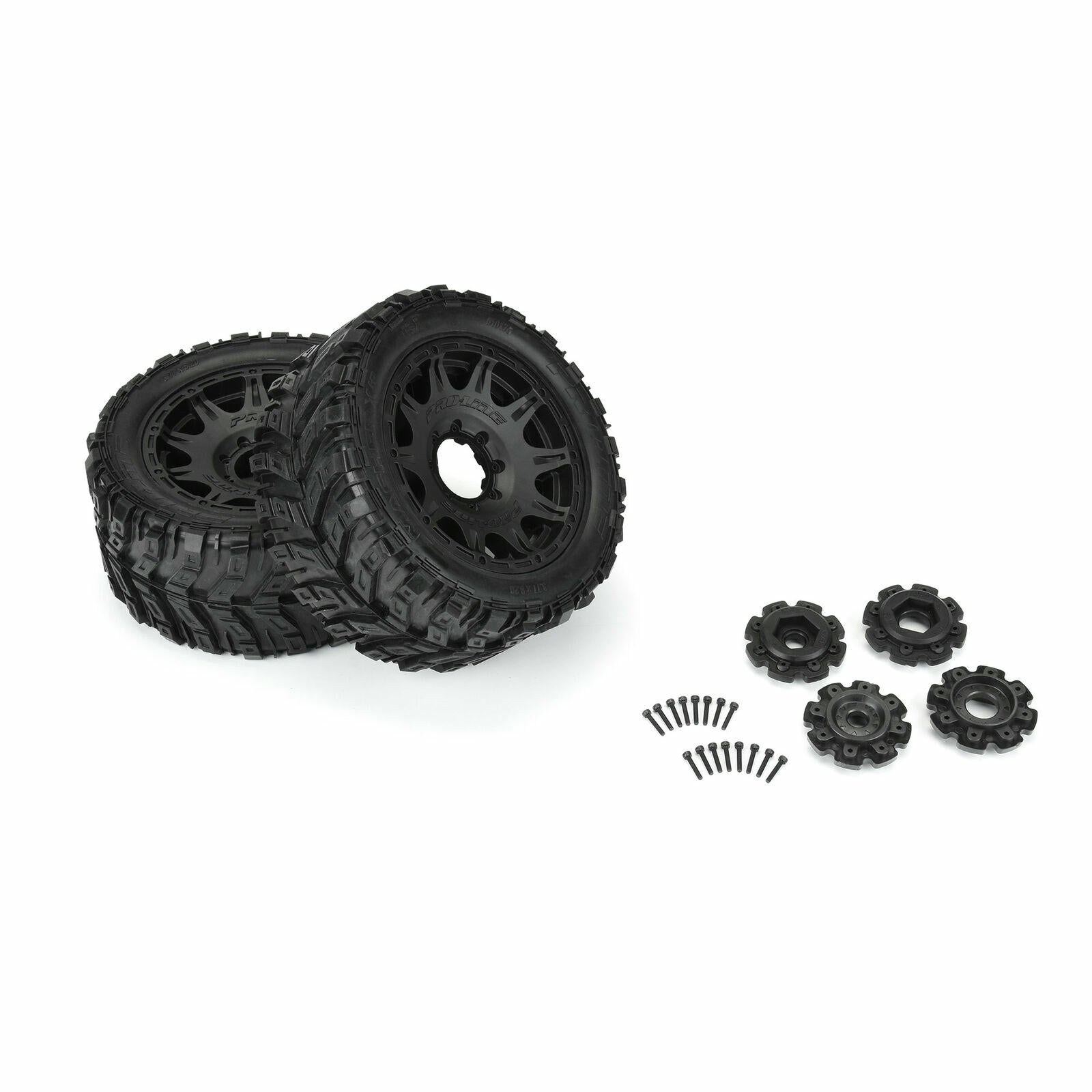 Image of Pro-Line Masher X BELTED HP 5.7 Mounted Monster Tires 2pcs fits XMaxx/Kraton 8S