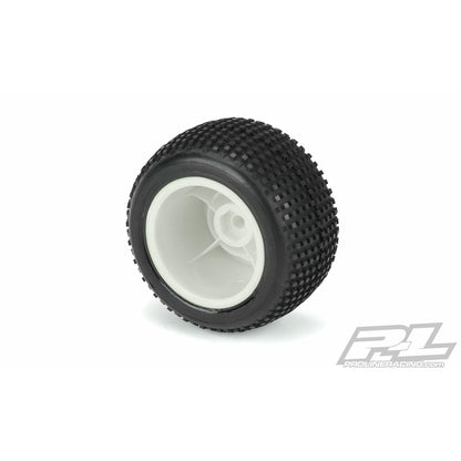 Image of Losi Mini-T 2.0 Hole Shot Mounted Tires w/White Wheels (2pcs) Pro-Line 10177-13