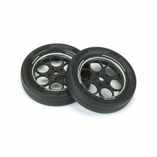 Image of Pro-Line 1/16th Scale Losi Mini-Drag Car Front Runner Mounted Tires (2pcs) 