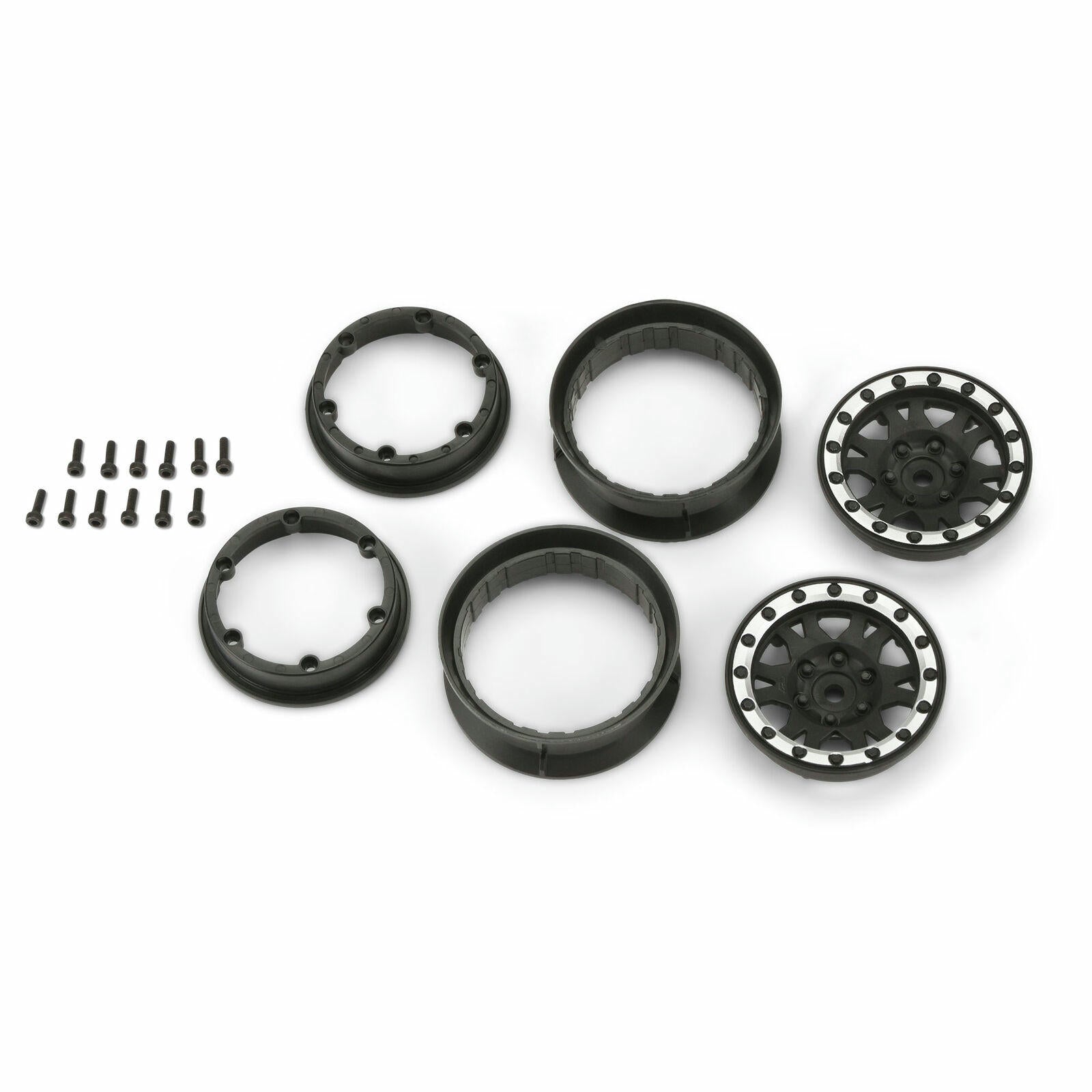 Image of Pro-Line Racing Impulse 1.9 Black Bead-loc Spoked Wheels PRO2769-13