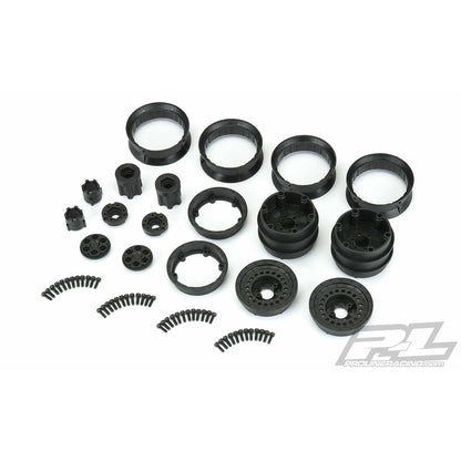 Image of Pro-Line Carbine Black Dually Internal Beadlock 1.9 Crawler Wheels (2pcs)