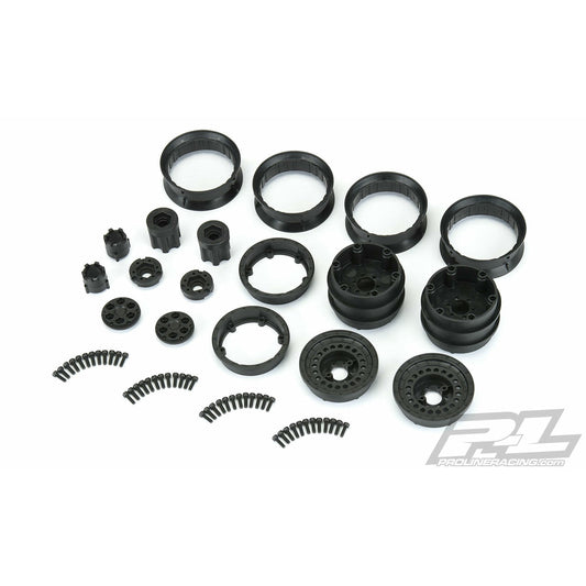 Image of Pro-Line Carbine Black Dually Internal Beadlock 1.9 Crawler Wheels (2pcs)