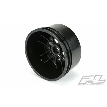 Image of Pro-Line Showtime+ Wide Black SC Short Course Truck Wheels 12mm Hex PRO2794-03