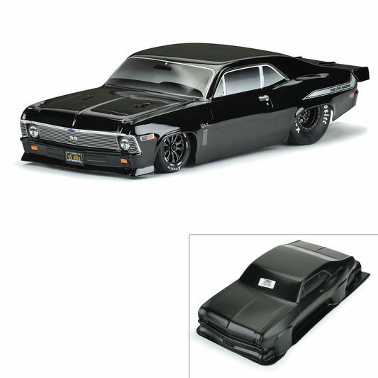 Image of Pro-Line 1969 Chevrolet Nova Black Short Course Drag Car Body PRO353118