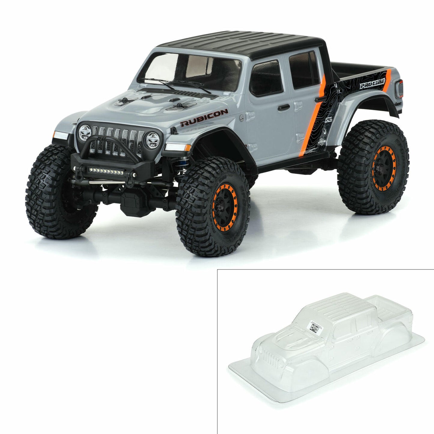 Image of Pro-LineJeep Gladiator Rubicon Clear Truck Body 12.3 WB Rock Crawlers PRO353500