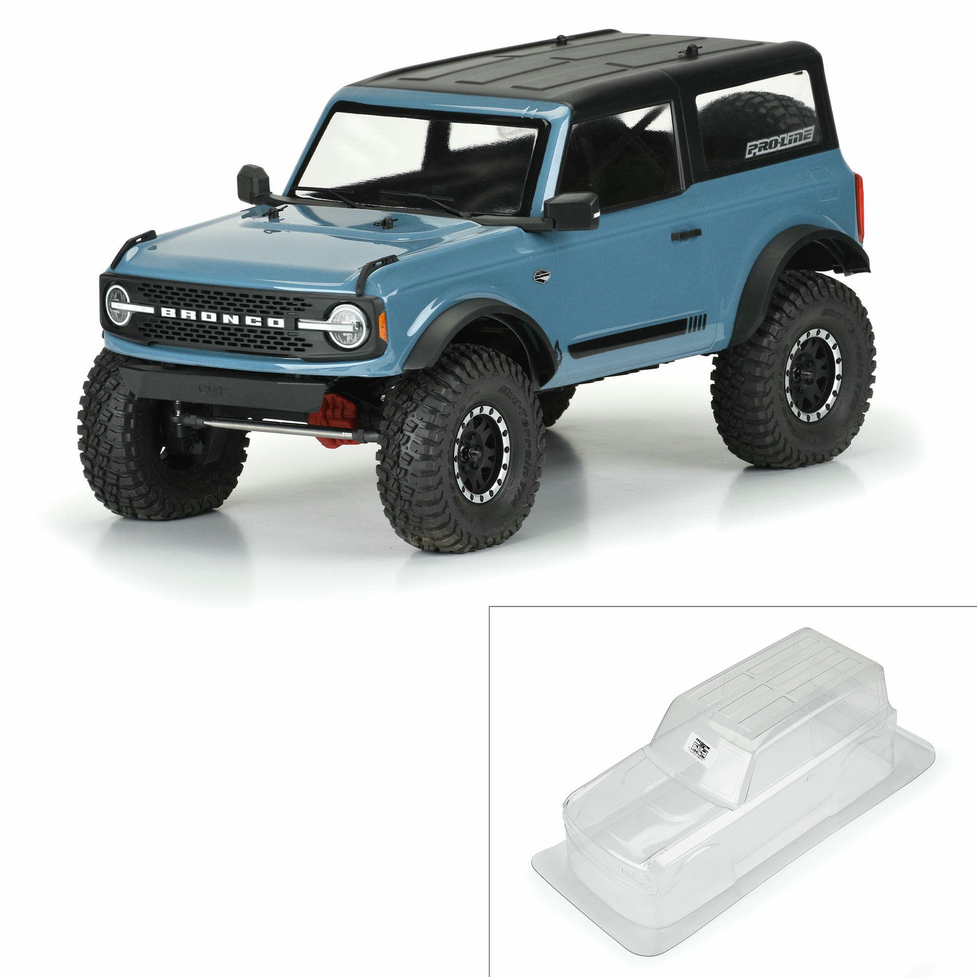 Image of Pro-Line 2021 Ford Bronco Unpainted Truck Body Fits 11.4WB Rock Crawler 3569-00