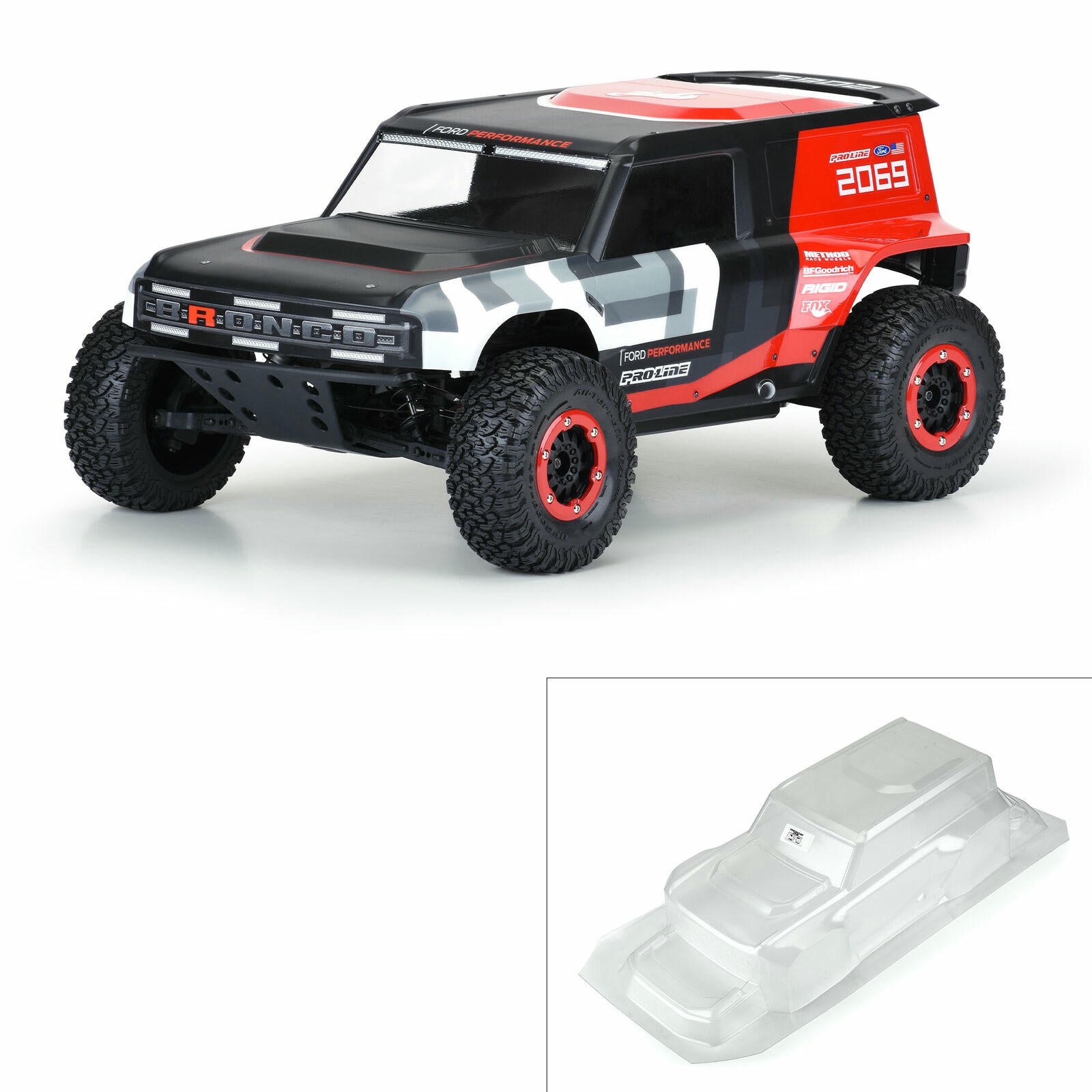 Image of Ford Bronco R Clear (unpainted) Body for 2WD/4x4 SCT Short Course Trucks 3586-00