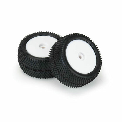 Image of Losi Mini-B 2.0 Prism Mounted Rear Tires w/White Wheels 2pcs Pro-Line 8297-13