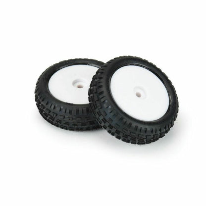 Image of Losi Mini-B 2.0 Carpet Wedge Mounted Tires w/White Wheels 2pcs Pro-Line 8298-13