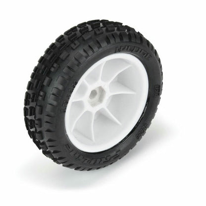 Image of Losi Mini-B 2.0 Carpet Wedge Mounted Tires w/White Wheels 2pcs Pro-Line 8298-13