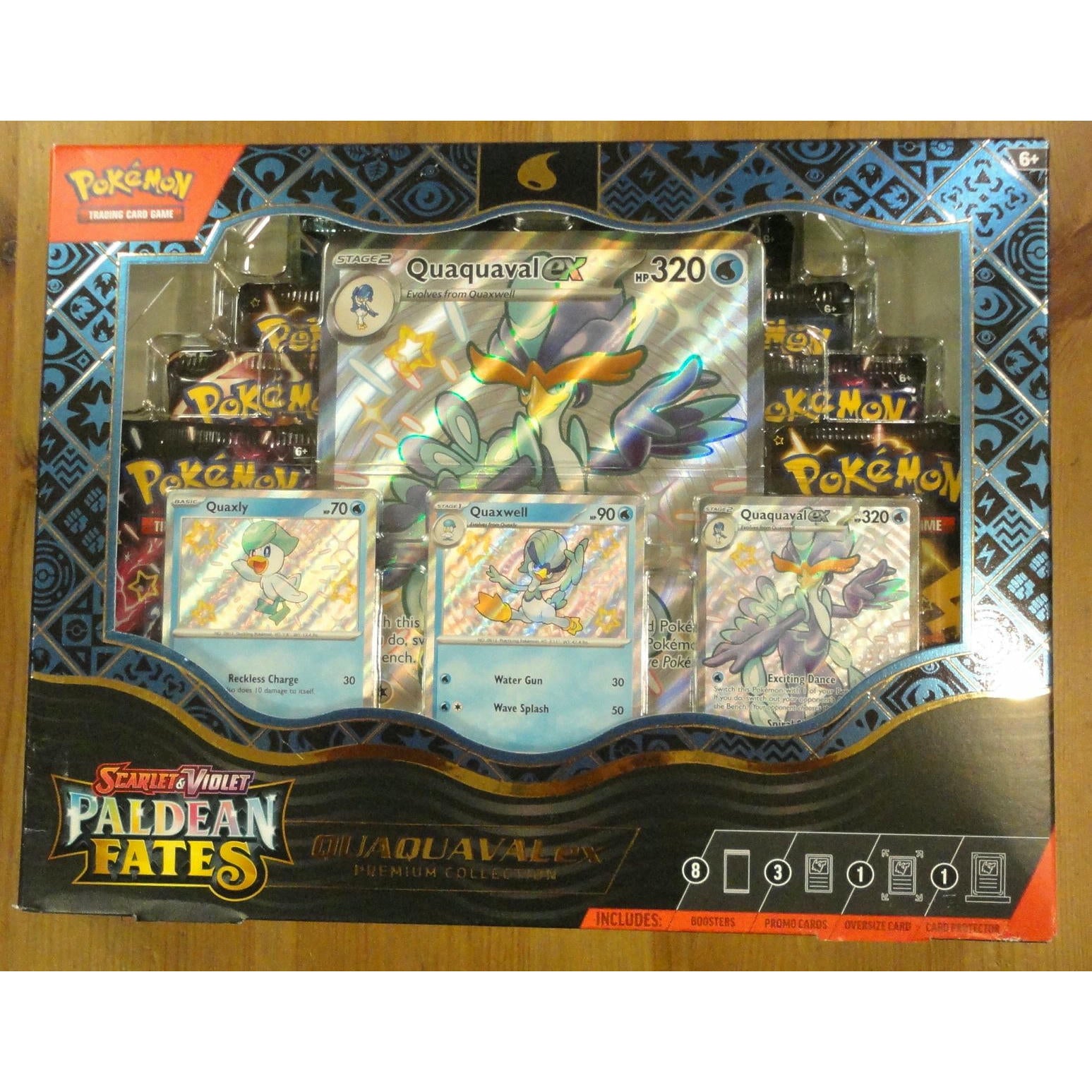 Image of Pokemon Scarlet & Violet Paldean Fates Quaquaval EX Premium Collection