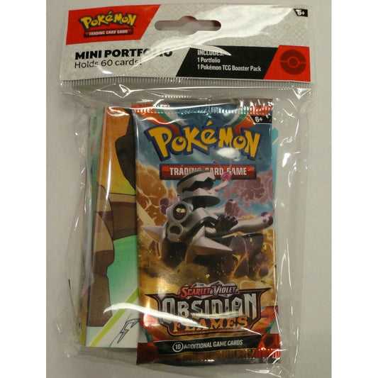 Image of Pokemon Scarlet & Violet Obsidian Flames Mini Portfolio w/Booster Pack