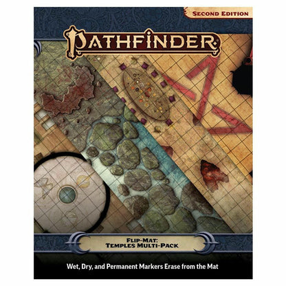Image of Paizo Pathfinder P2 Flip-Mat: Temples Multi-Pack RPG Map PZO11011-FM