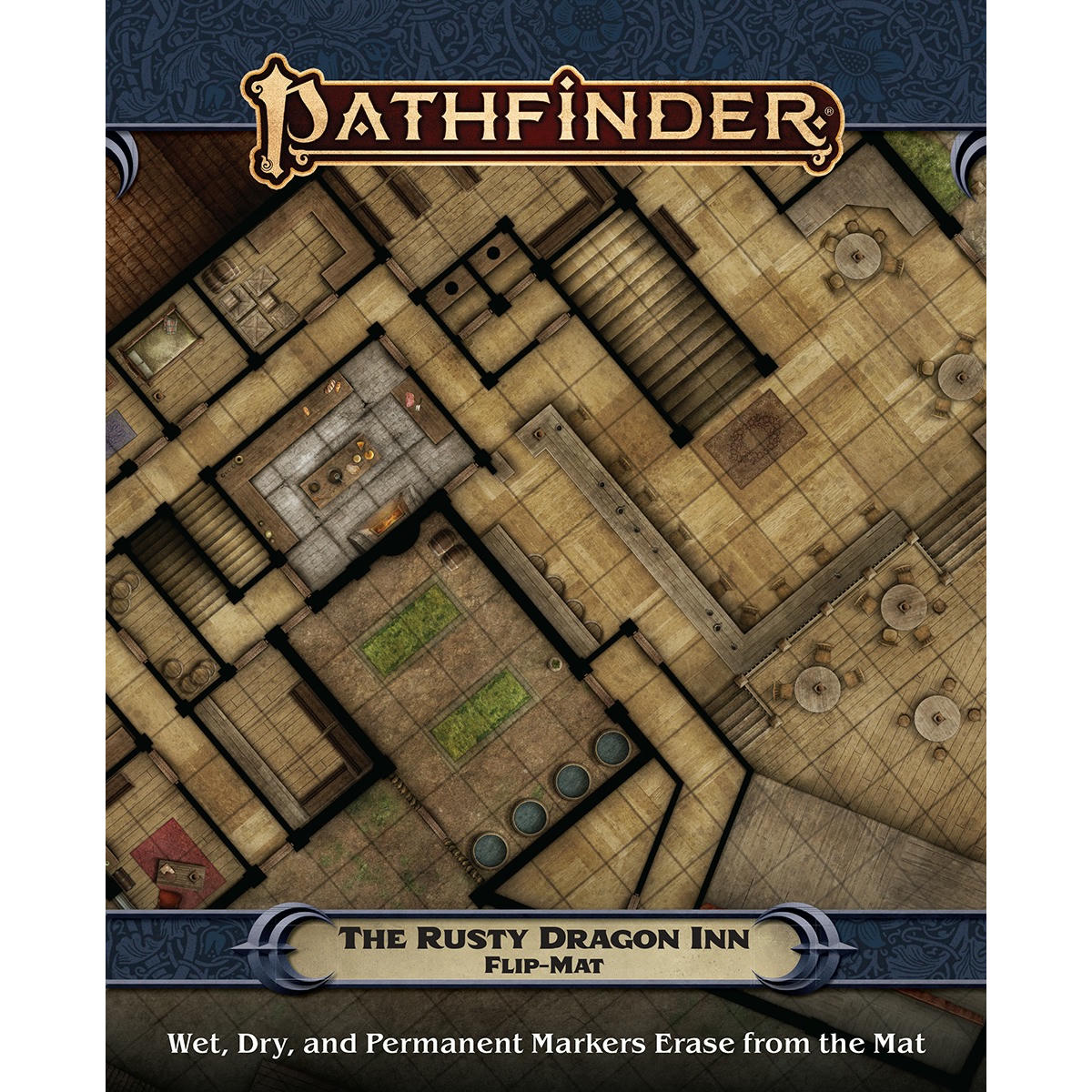 Image of Pathfinder Flip-Mat Rusty Dragon Inn Battle Map for RPG/Miniatures PZO30103