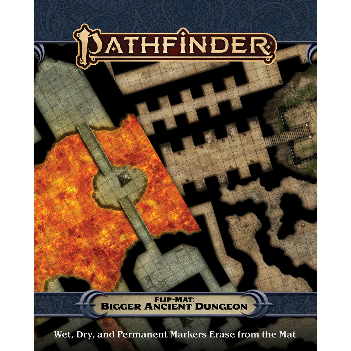 Image of Paizo Pathfinder Flip-Mat: Bigger Ancient Dungeon RPG Map PZO30106